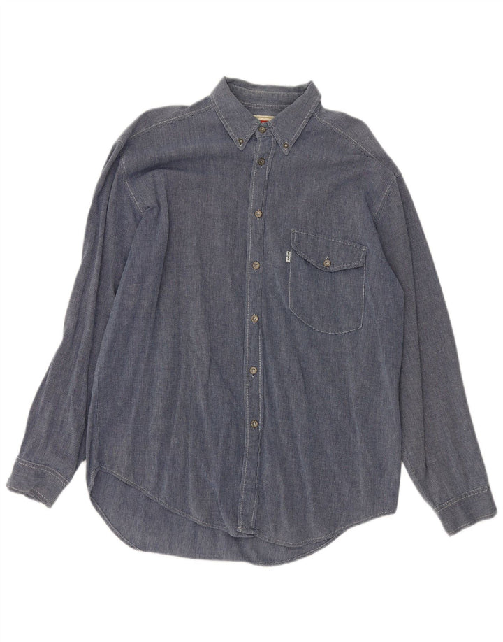 Levi's Herren-Hemd, groß, aus blauer Baumwolle