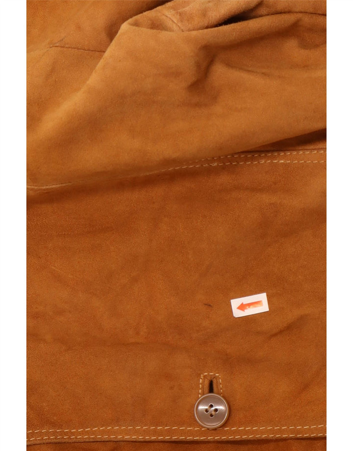 VINTAGE Herren Wildleder Bomberjacke UK 40 Large Beige