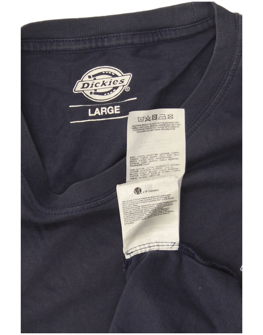Dickies Herren-T-Shirt-Oberteil, groß, marineblau, Baumwolle