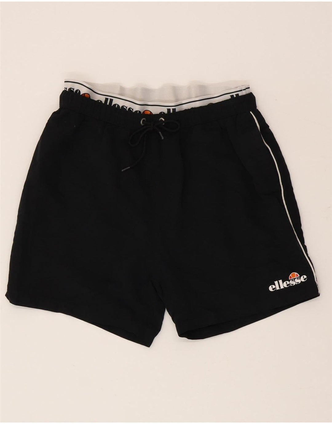 Ellesse Herren Graphic Sport Shorts Mittelschwarzes Colourblock-Polyester