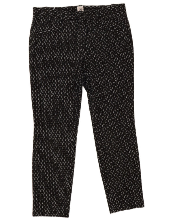 Gap Damen Skinny Ankle Cropped Hose UK 8 Small W28 L24 Schwarz Geometrisch
