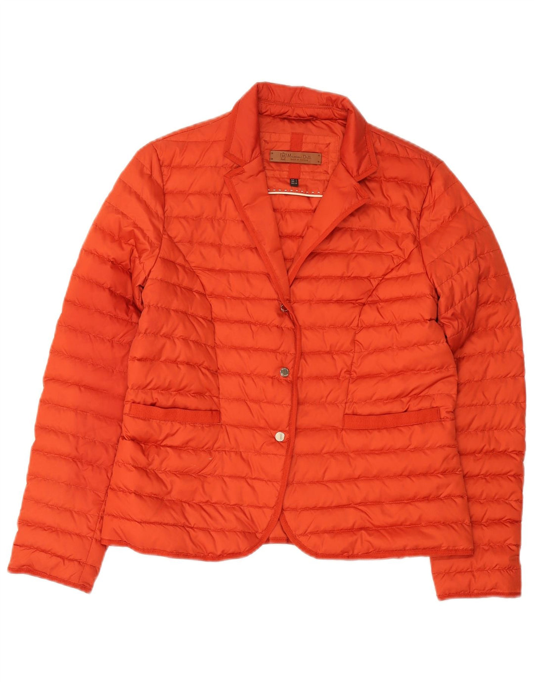 Massimo Dutti Damen Wattierte Jacke UK 16 Large Orange