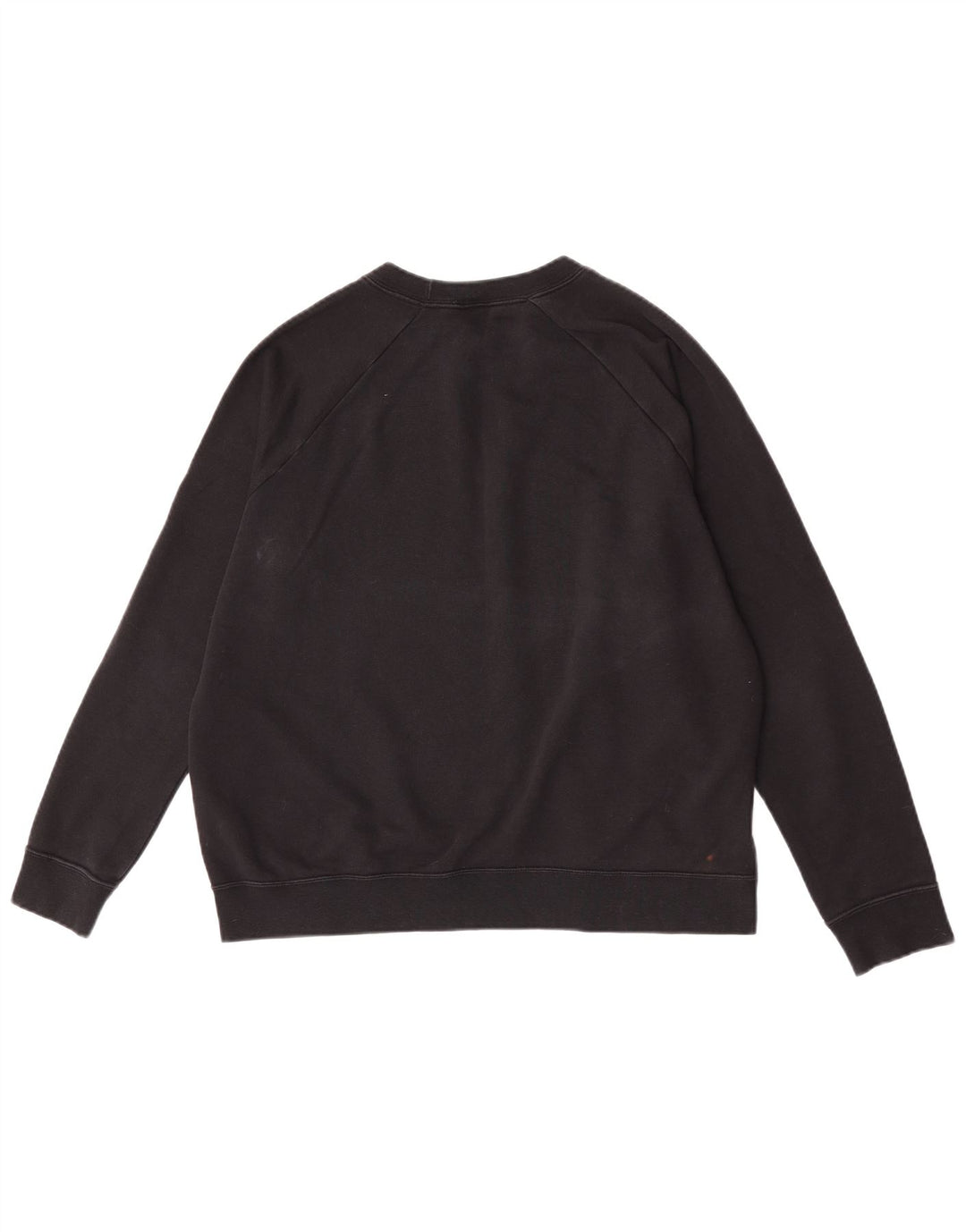 Nike Damen Graphic Sweatshirt Pullover UK 16 Large Schwarz Baumwolle
