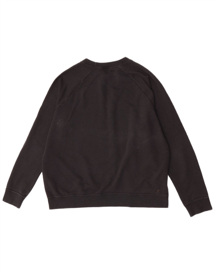 Nike Damen Graphic Sweatshirt Pullover UK 16 Large Schwarz Baumwolle