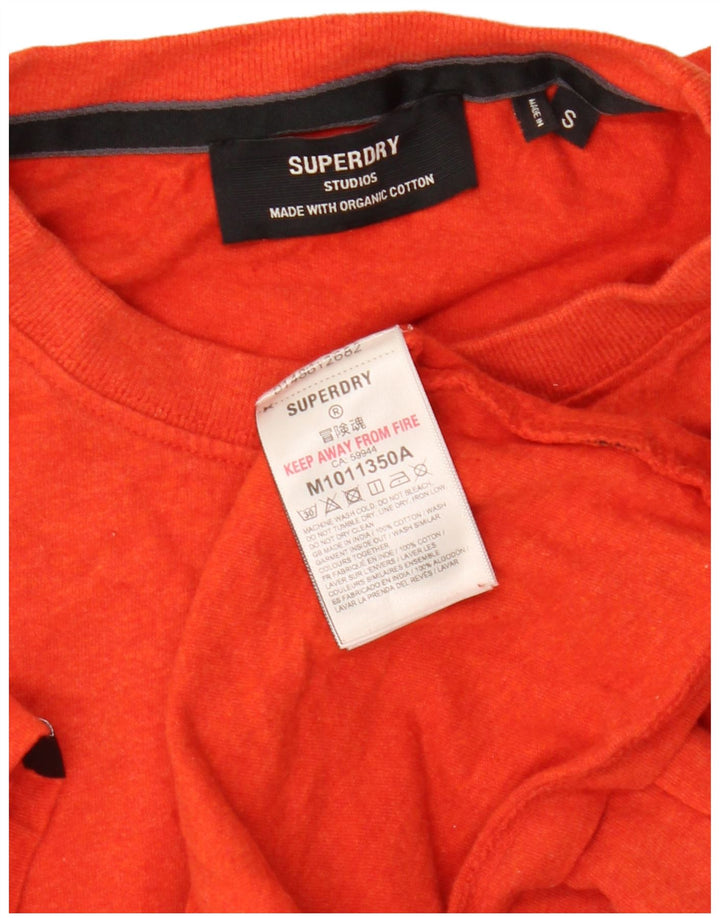 Superdry Herren T-Shirt Top Small aus roter Baumwolle