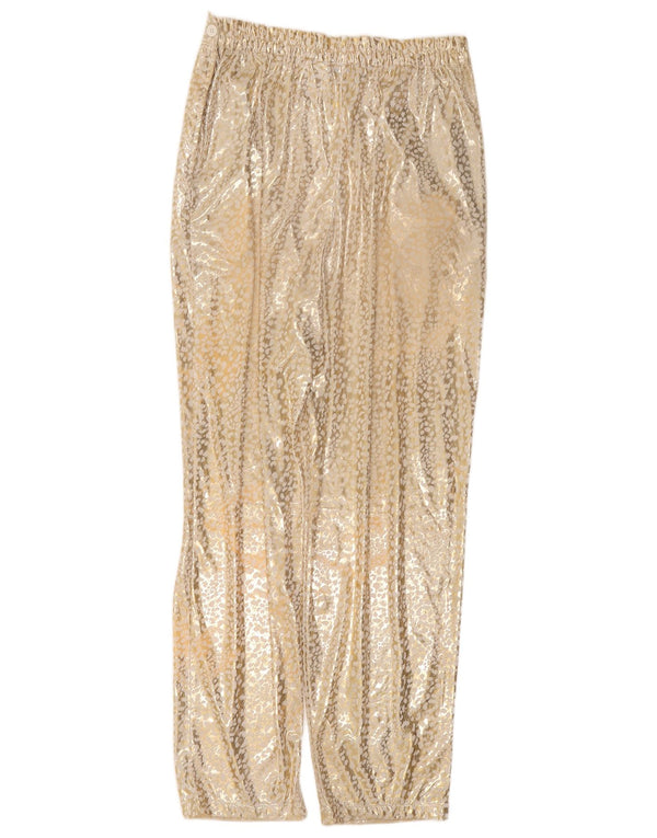 Vintage Damen Durchsichtige Chinohose IT 46 Groß W34 L29 Gold meliert