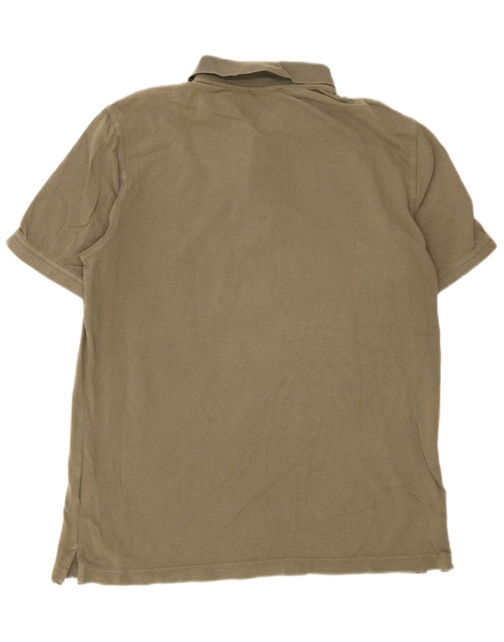 Benetton Herren Poloshirt XL Khaki Baumwolle