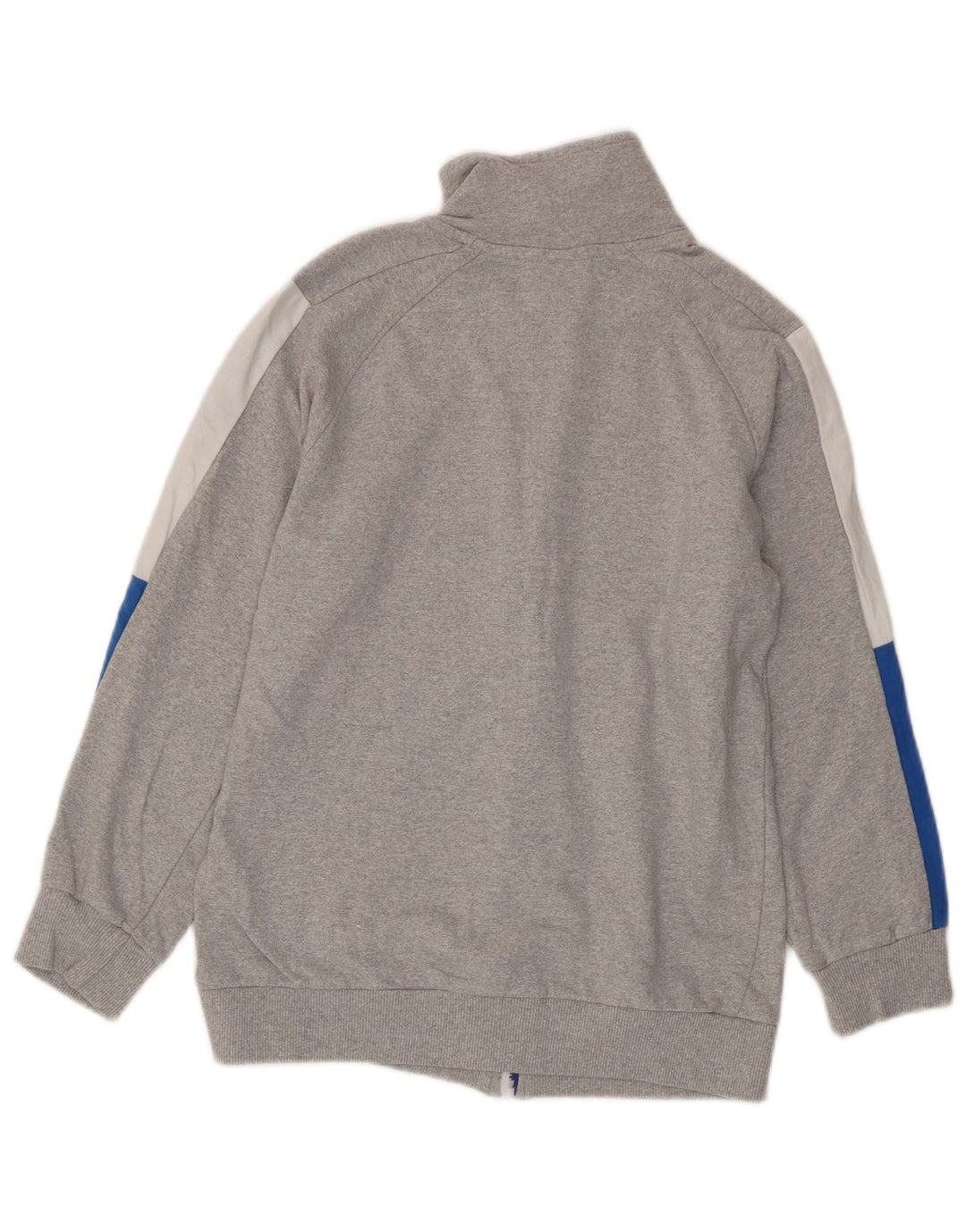 Superga Damen-Trainingsanzug-Top-Jacke, UK 14, mittelgraue Colourblock-Baumwolle