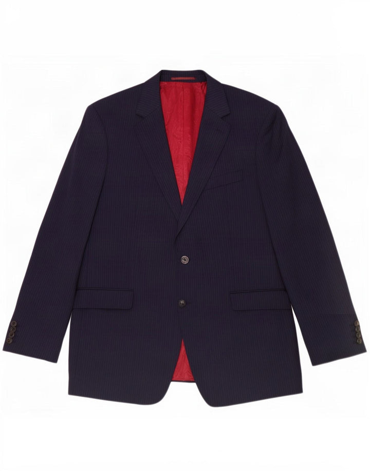 Marks & Spencer Herren-Blazer, lang, mit 2 Knöpfen, UK 44, XL, Marineblau