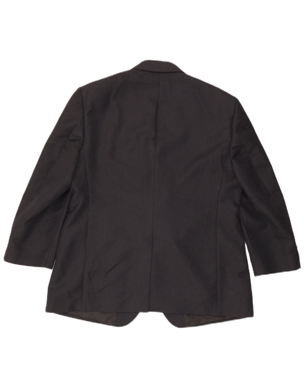 Marks & Spencer Herren-Blazer mit 3 Knöpfen, UK 44, XL, Marineblau, Nadelstreifen