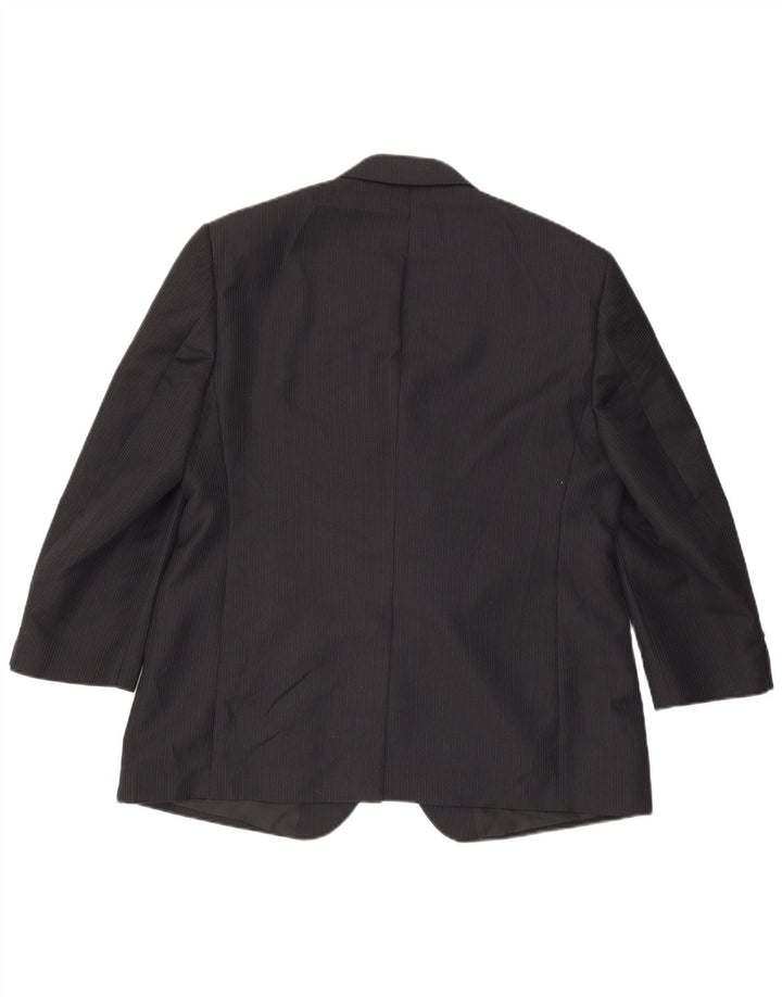 Marks & Spencer Herren-Blazer mit 3 Knöpfen, UK 44, XL, Marineblau, Nadelstreifen