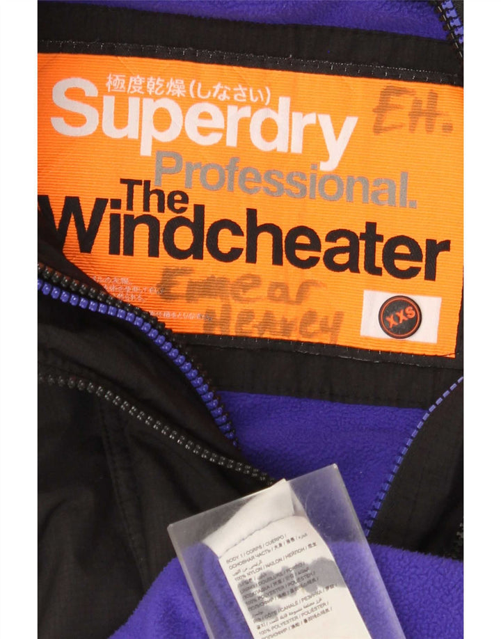 Superdry Damen The Windcheater Graphic Windjacke UK 2 2XS Schwarz