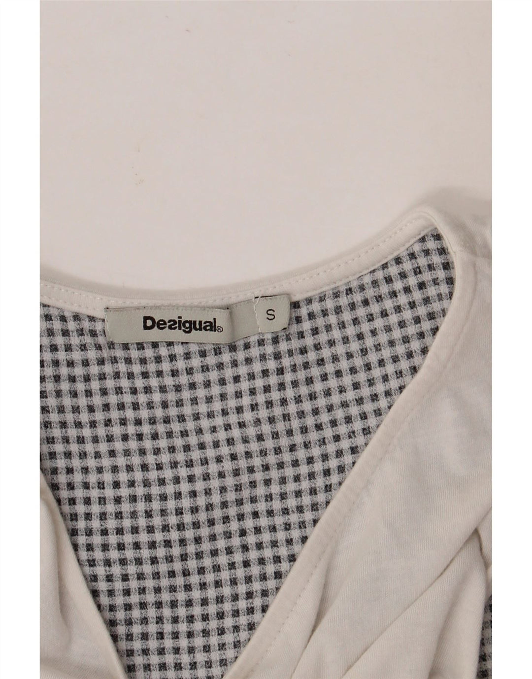 DESIGUAL Damen ärmelloses Blusenoberteil UK 10 Small White Floral