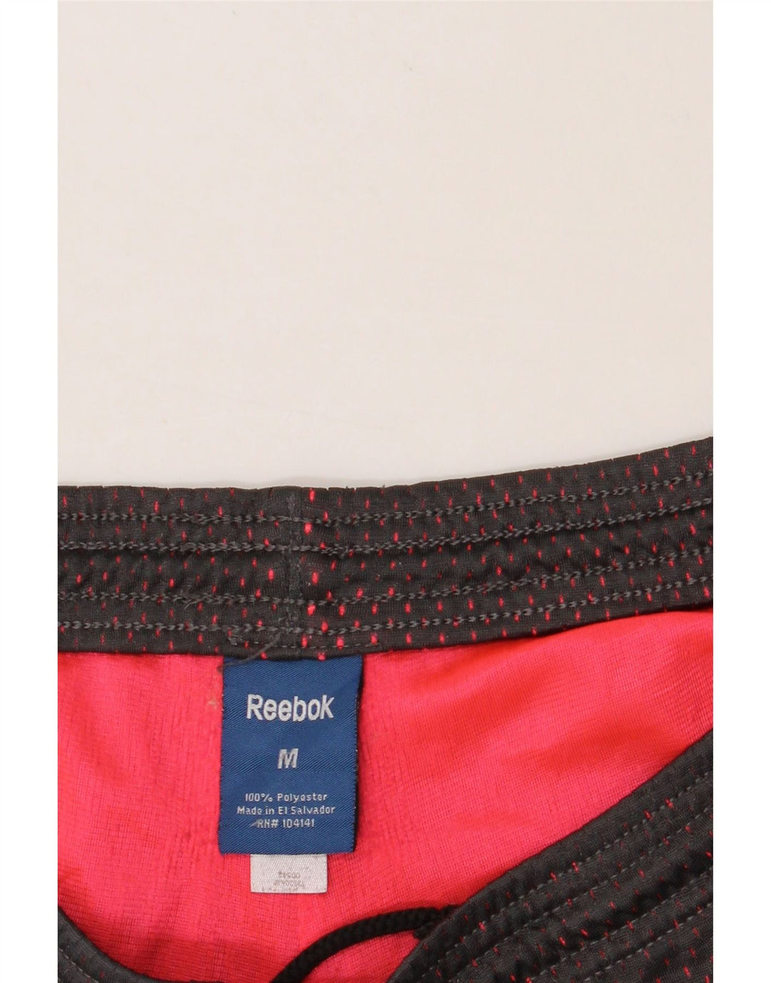 REEBOK Womens Sport Shorts UK 14 Medium  Black Colourblock Polyester Vintage Reebok and Second-Hand Reebok from Messina Hembry 