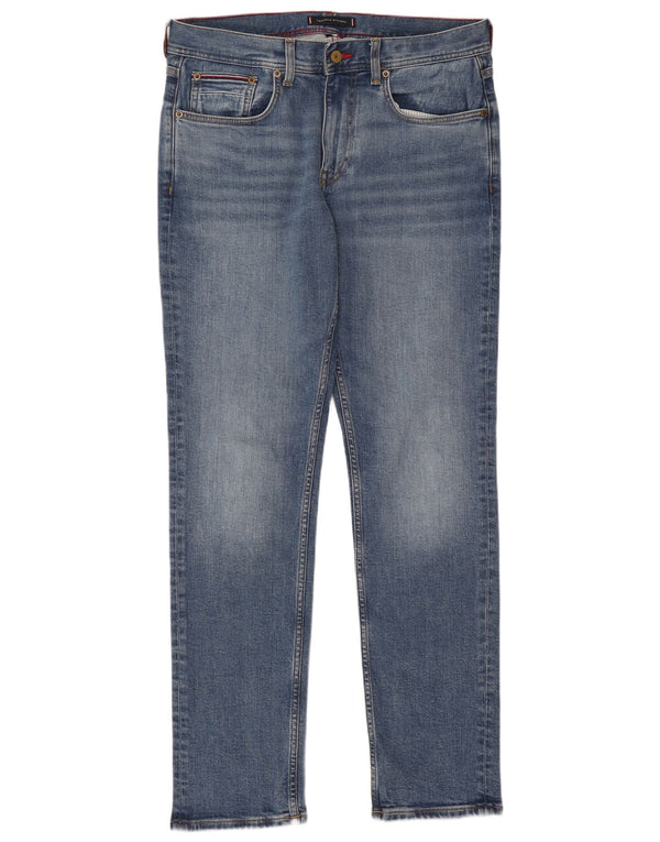 Tommy Hilfiger Herren Denton Straight Jeans W32 L30 Blaue Baumwolle