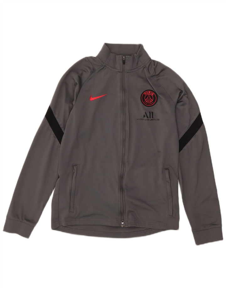 Nike Jungen Paris Saint-Germain Trainingsanzug-Oberteiljacke, 12–13 Jahre, Größe L, Grau