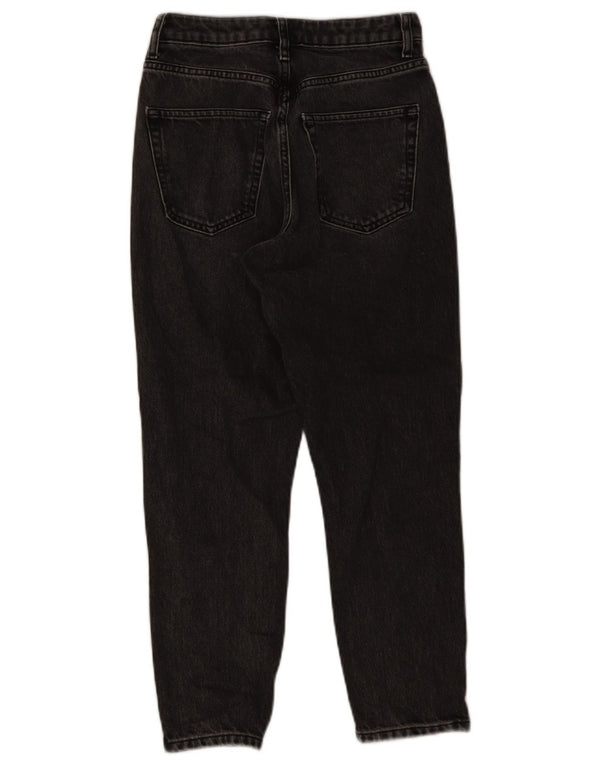 Topshop Damen Mom Crop Tapered Jeans W26 L25 Grau