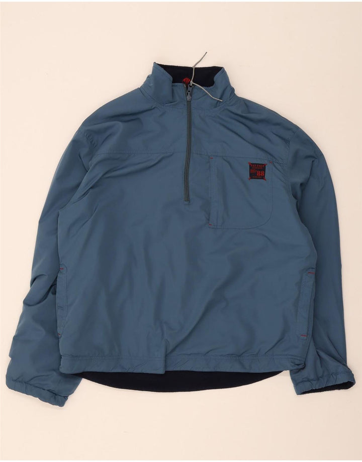 Fat Face Herren-Fleecepullover mit Reißverschluss am Hals, mittelgroß, marineblau, Polyester