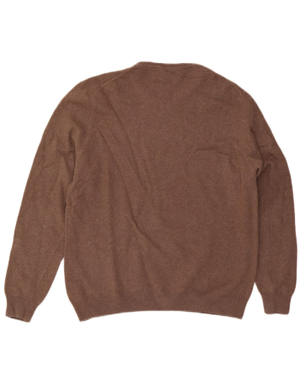 Liu Jo Herren-Pullover mit Rundhalsausschnitt, 2XL, brauner Kaschmir