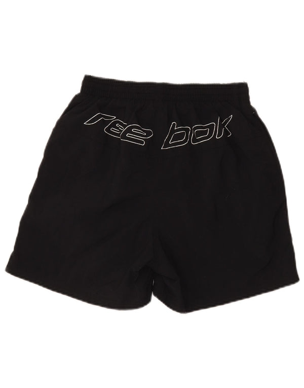 REEBOK Herren Graphic Sport Shorts XS Schwarzes Nylon
