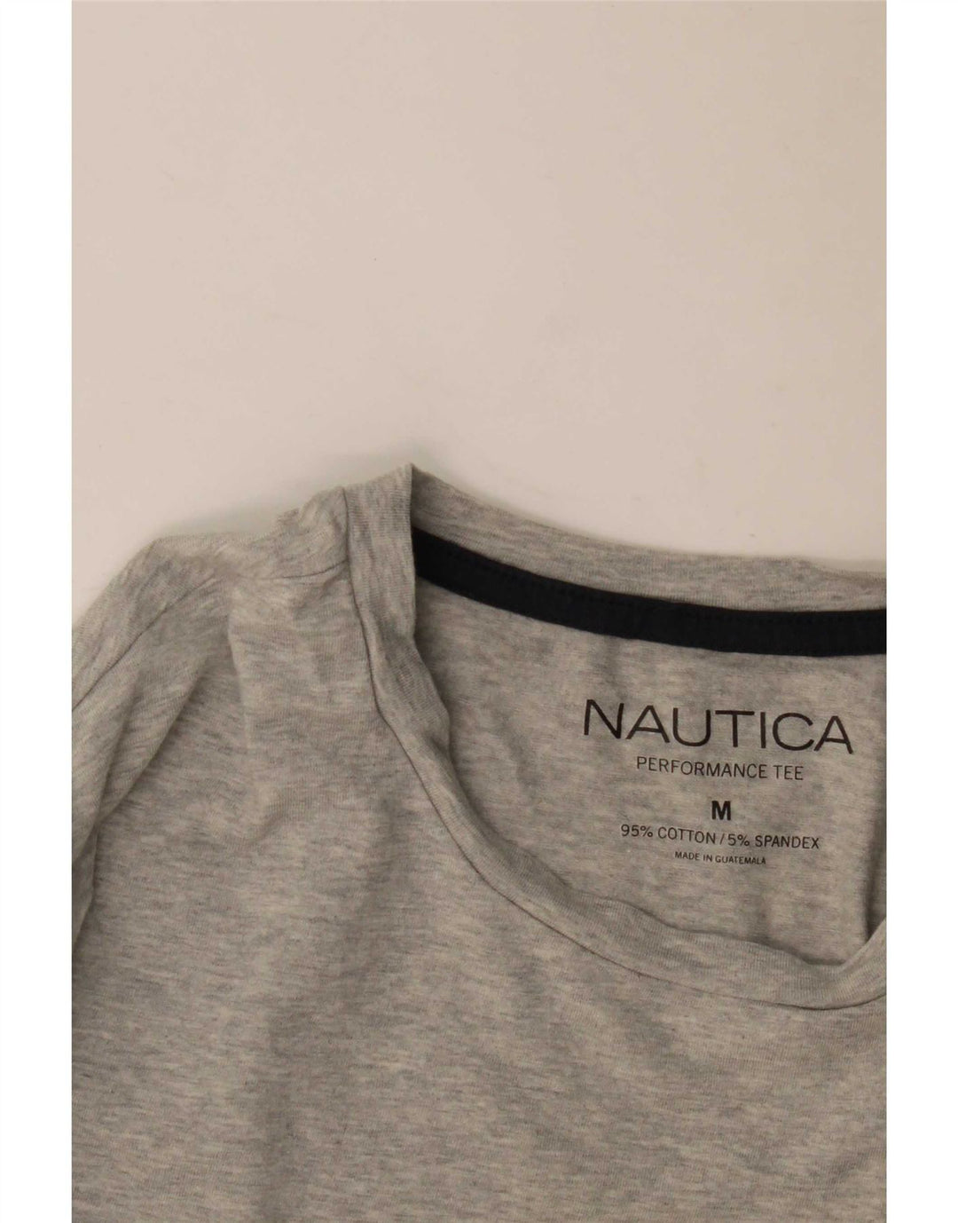 Nautica Herren-Oberteil, langärmelig, mittelgrau gesprenkelte Baumwolle