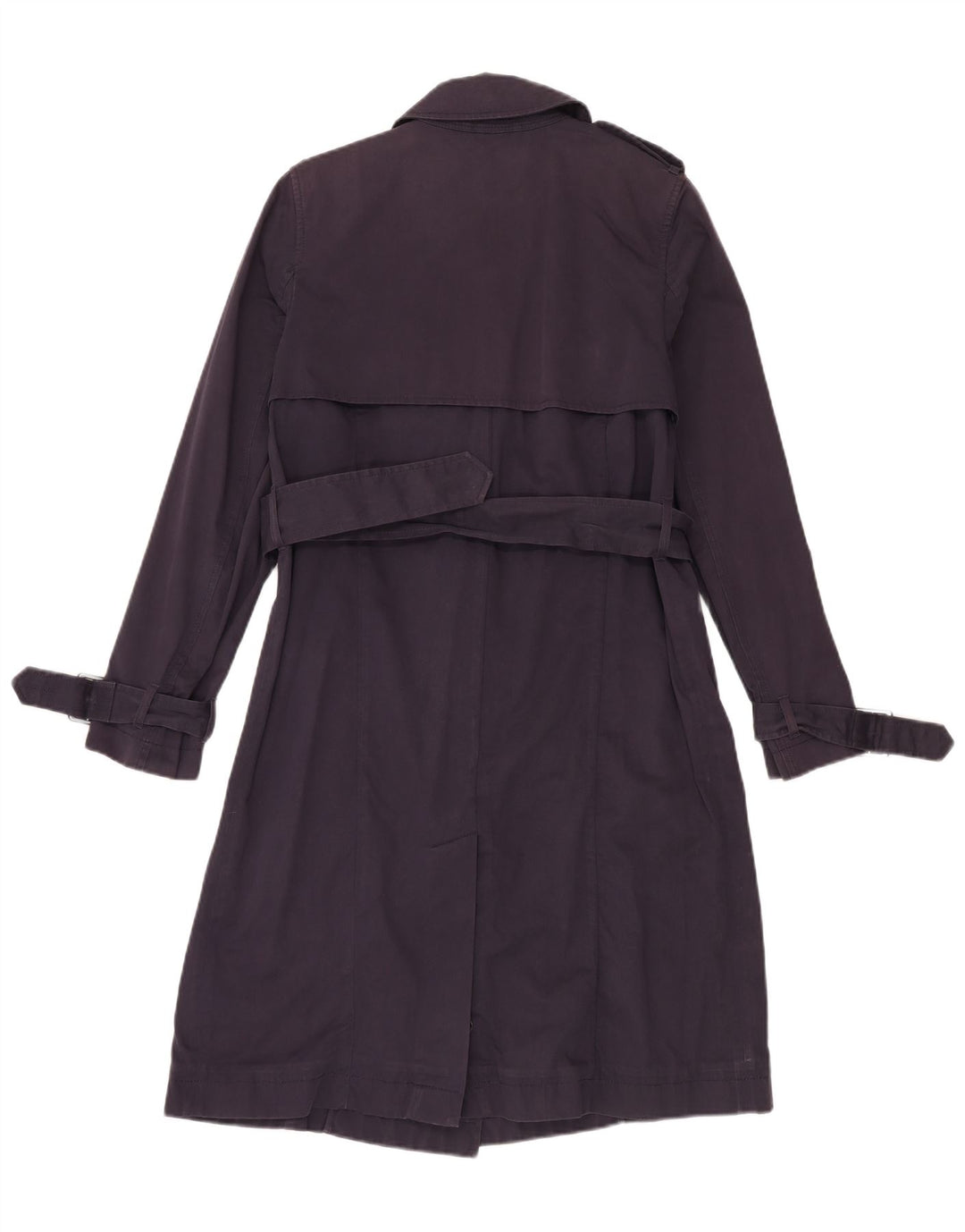 Gant Damen Trenchcoat UK 14 Medium Marineblau Baumwolle