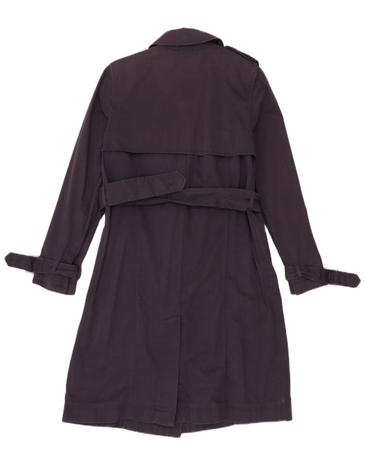Gant Damen Trenchcoat UK 14 Medium Marineblau Baumwolle