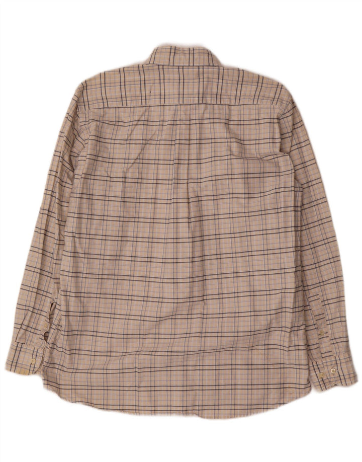 Avirex Herren-Flanellhemd, mittelbeige, karierte Baumwolle