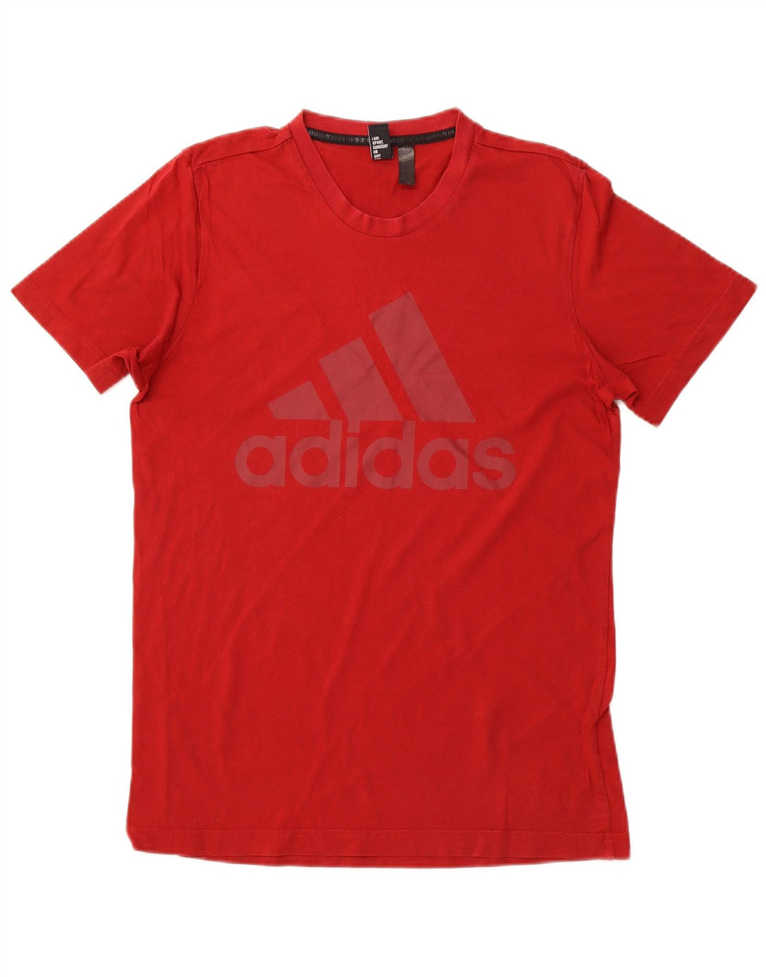 ADIDAS Herren Grafik-T-Shirt-Oberteil aus mittelroter Baumwolle