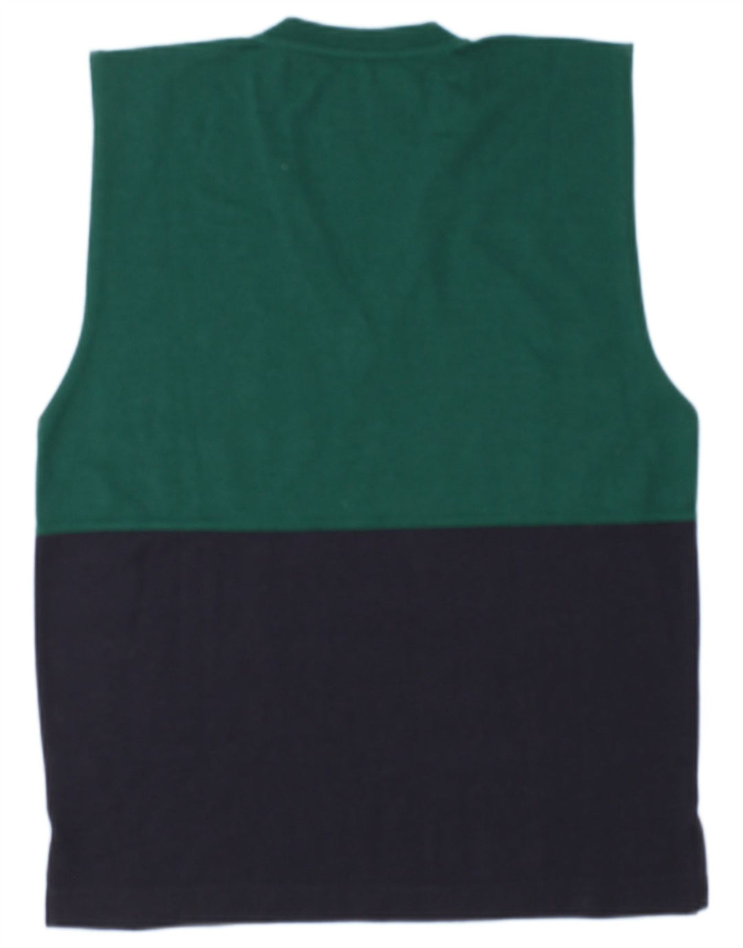 Club Voltaire Herren-Weste-Tanktop aus mittelgrüner Colourblock-Wolle
