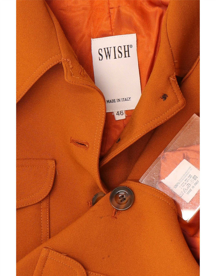 Swish Damen-Militär-Blazer mit 6 Knöpfen, IT 46, groß, braun, Polyester