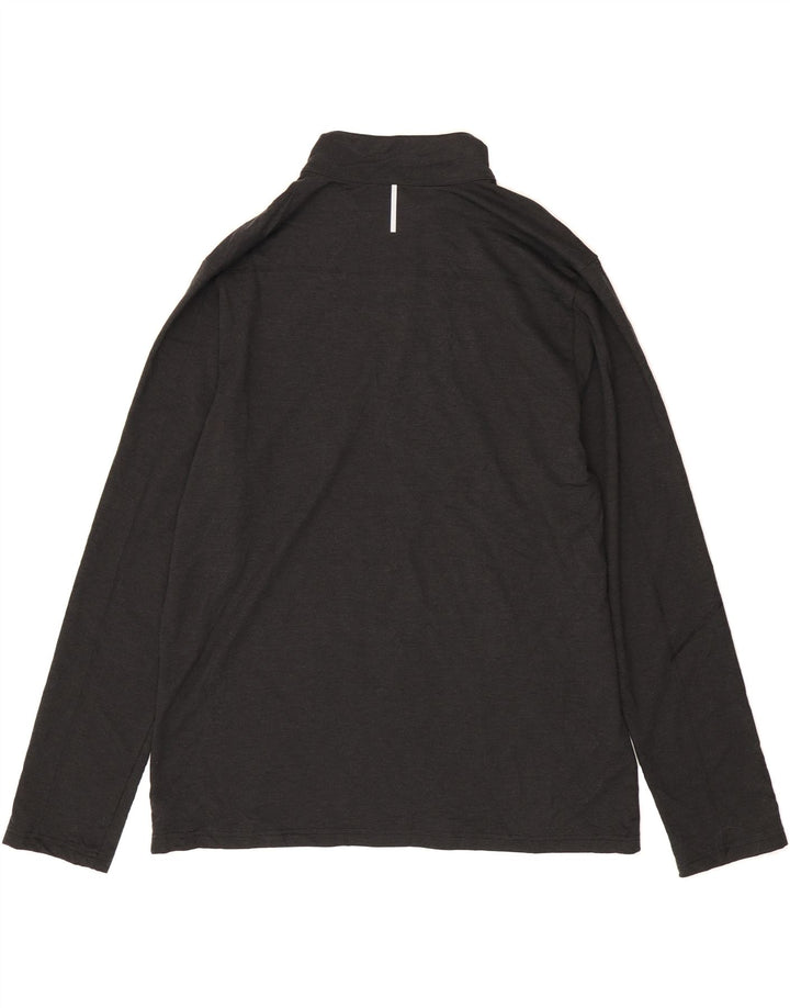 REEBOK Womens Zip Neck Pullover Tracksuit Top UK 16/18 XL Black Polyester Vintage Reebok and Second-Hand Reebok from Messina Hembry 