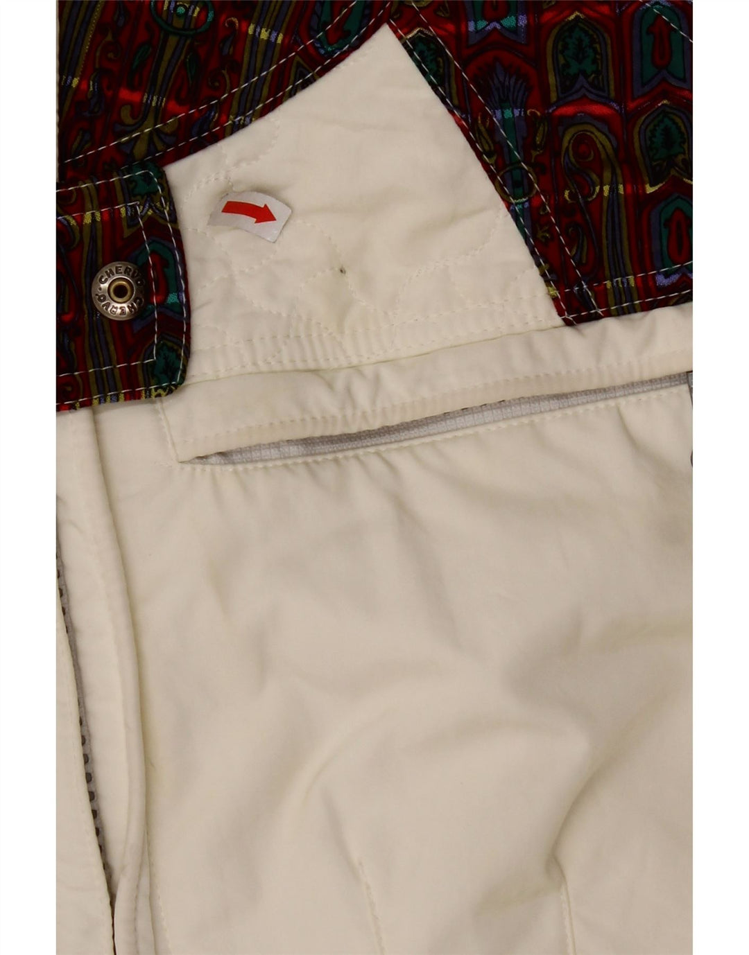 CHERVO Damen-Skioverall IT 42 Mittelweißes Karo-Polyamid