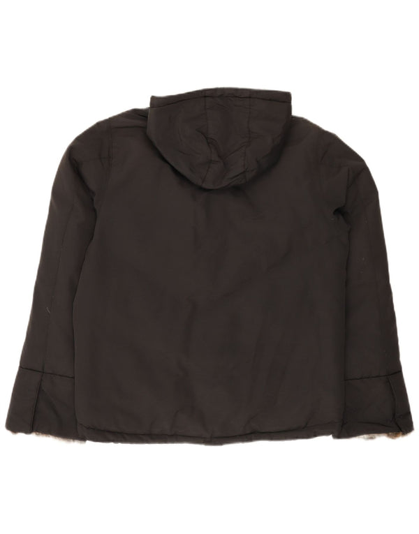 Woolrich Wattierte Damenjacke mit Kapuze, UK 14, Mittelschwarzes Nylon