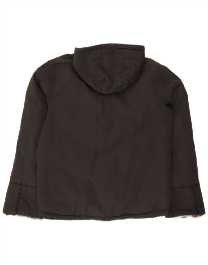 Woolrich Wattierte Damenjacke mit Kapuze, UK 14, Mittelschwarzes Nylon