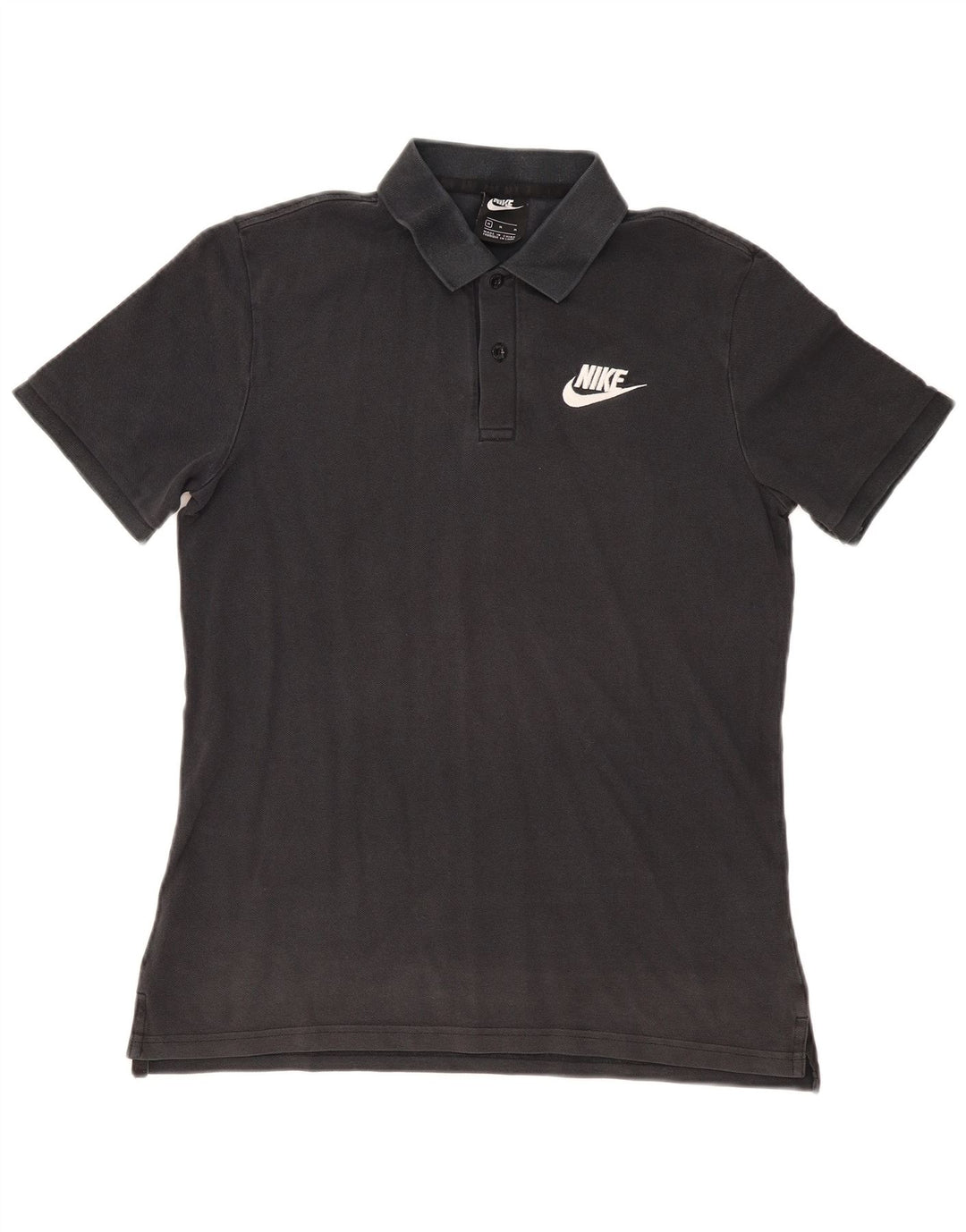 Nike Herren-Poloshirt, mittelgroß, schwarze Baumwolle