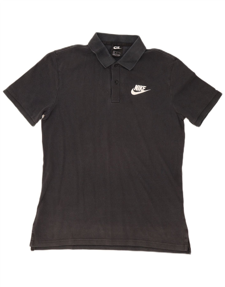 Nike Herren-Poloshirt, mittelgroß, schwarze Baumwolle