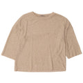 Zara Damen Trafaluc Pullover Top 3/4 Ärmel UK 10 Small Beige Flecked