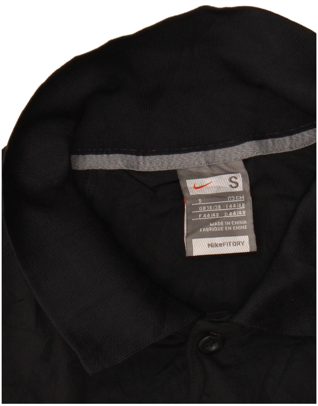 NIKE Herren-Poloshirt UK 36/38 Small Schwarz Colourblock