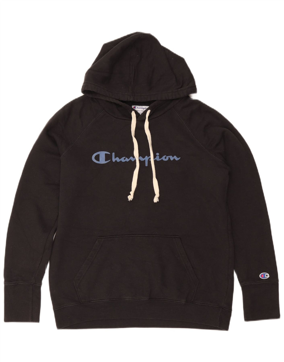 CHAMPION Herren-Kapuzenpullover mit Grafik, Größe S, schwarze Baumwolle