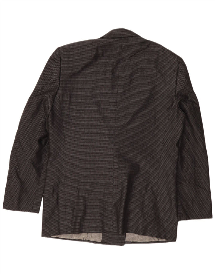 Pal Zileri Zweireihiger Herren-Blazer IT 48 Mittelschwarz karierte Seide