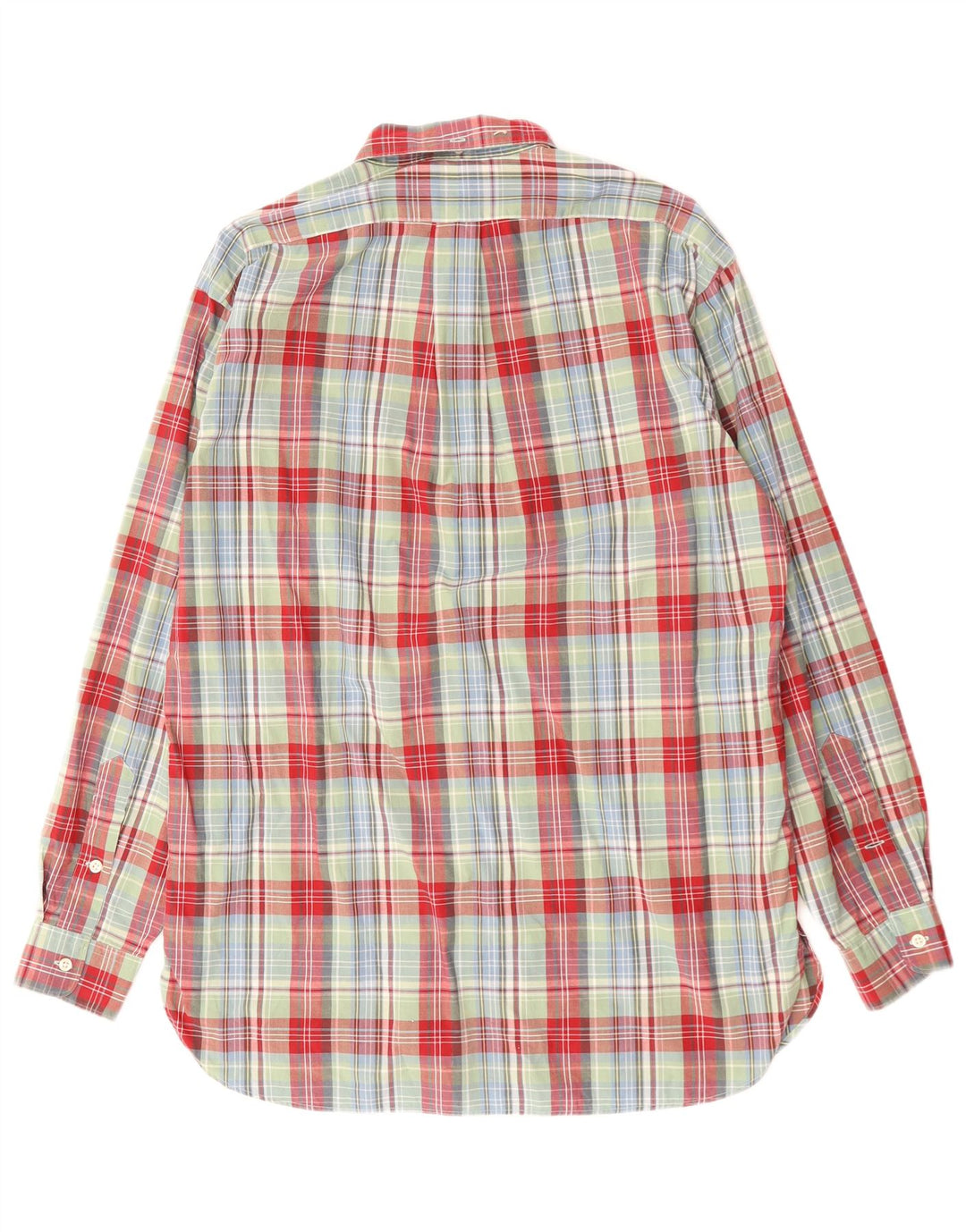 RALPH LAUREN Herrenhemd Mittelgrün karierte Baumwolle