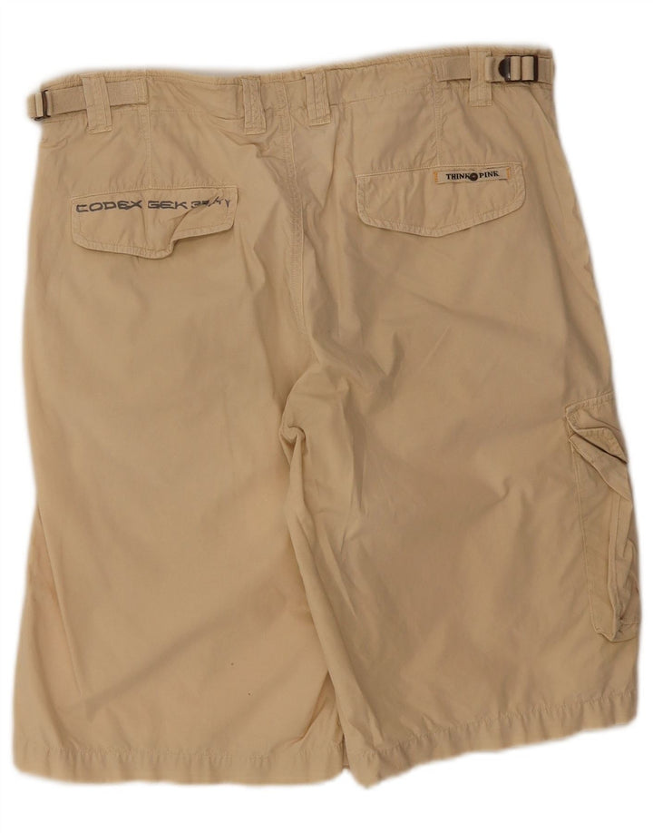 Think Pink Herren-Cargoshorts IT 50 Large W34 Beige Baumwolle