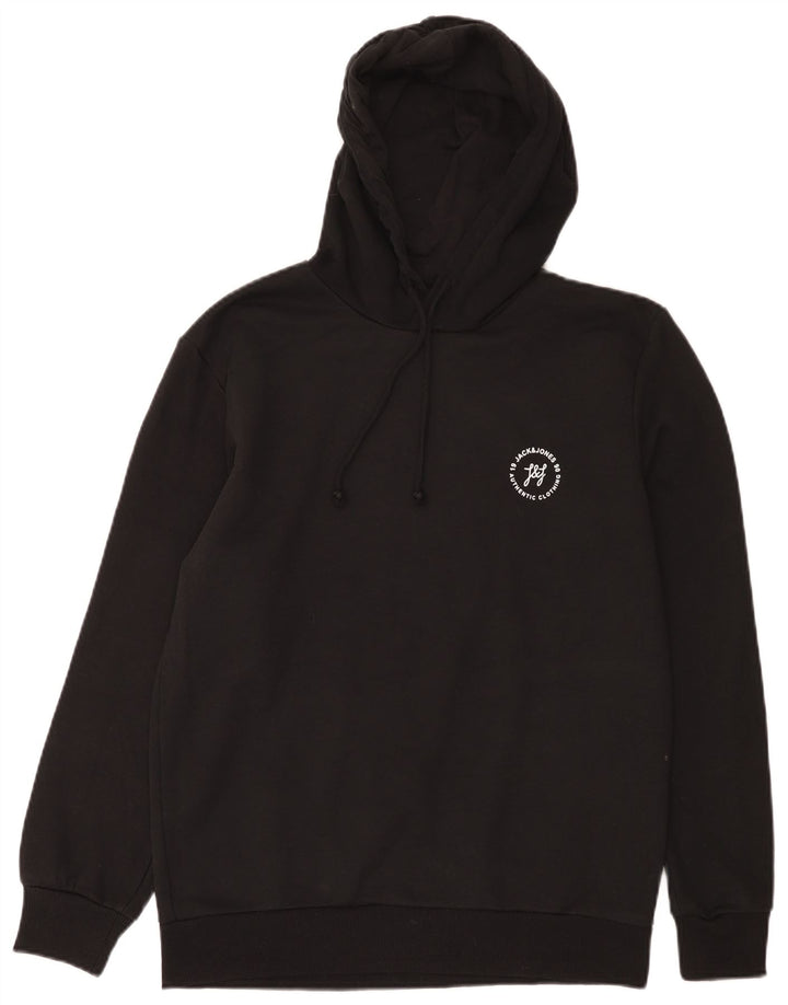 Jack & Jones Herren-Kapuzenpullover, groß, aus schwarzer Baumwolle