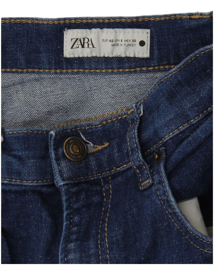 Kurze Jeans von Zara für Damen, EU 40, mittelgroß, W30, L25, Blau