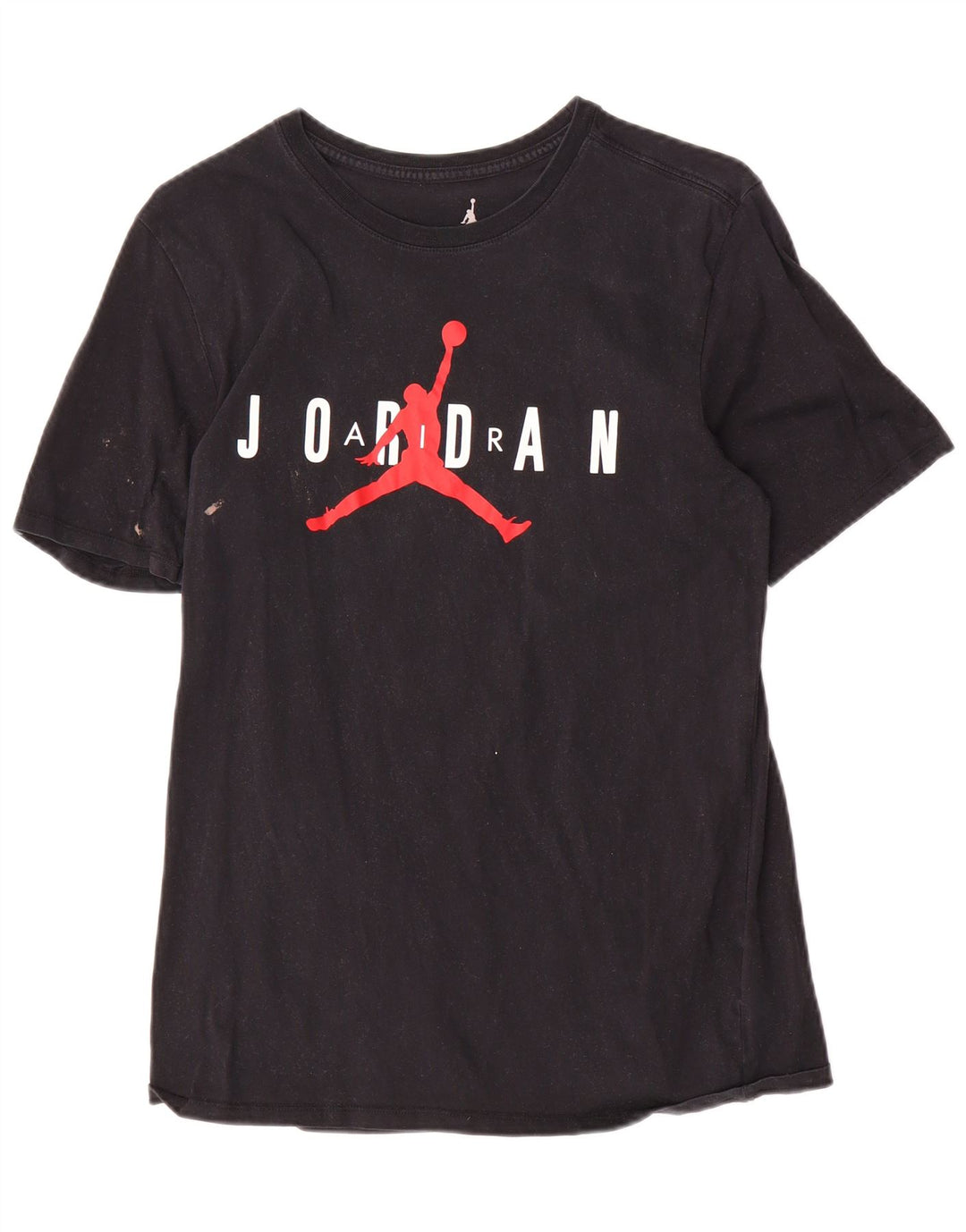Jordan Herren Grafik-T-Shirt-Oberteil aus mittelschwarzer Baumwolle