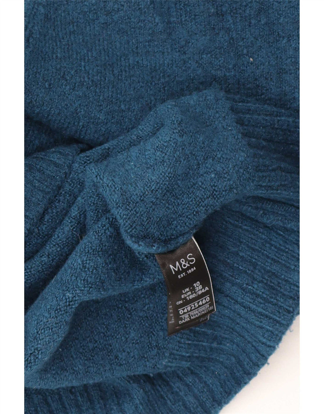 Marks & Spencer Damen-Pullover, übergroß, V-Ausschnitt, Gr. 10, Größe S, Blau