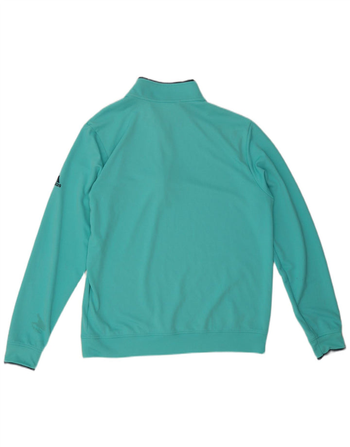 Adidas Herren-Pullover-Trainingsanzug-Oberteil mit Reißverschluss, Mitteltürkis, Polyester