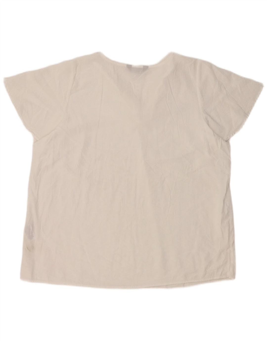 Marks & Spencer Damen Bluse Top UK 20 2XL Weiße Viskose