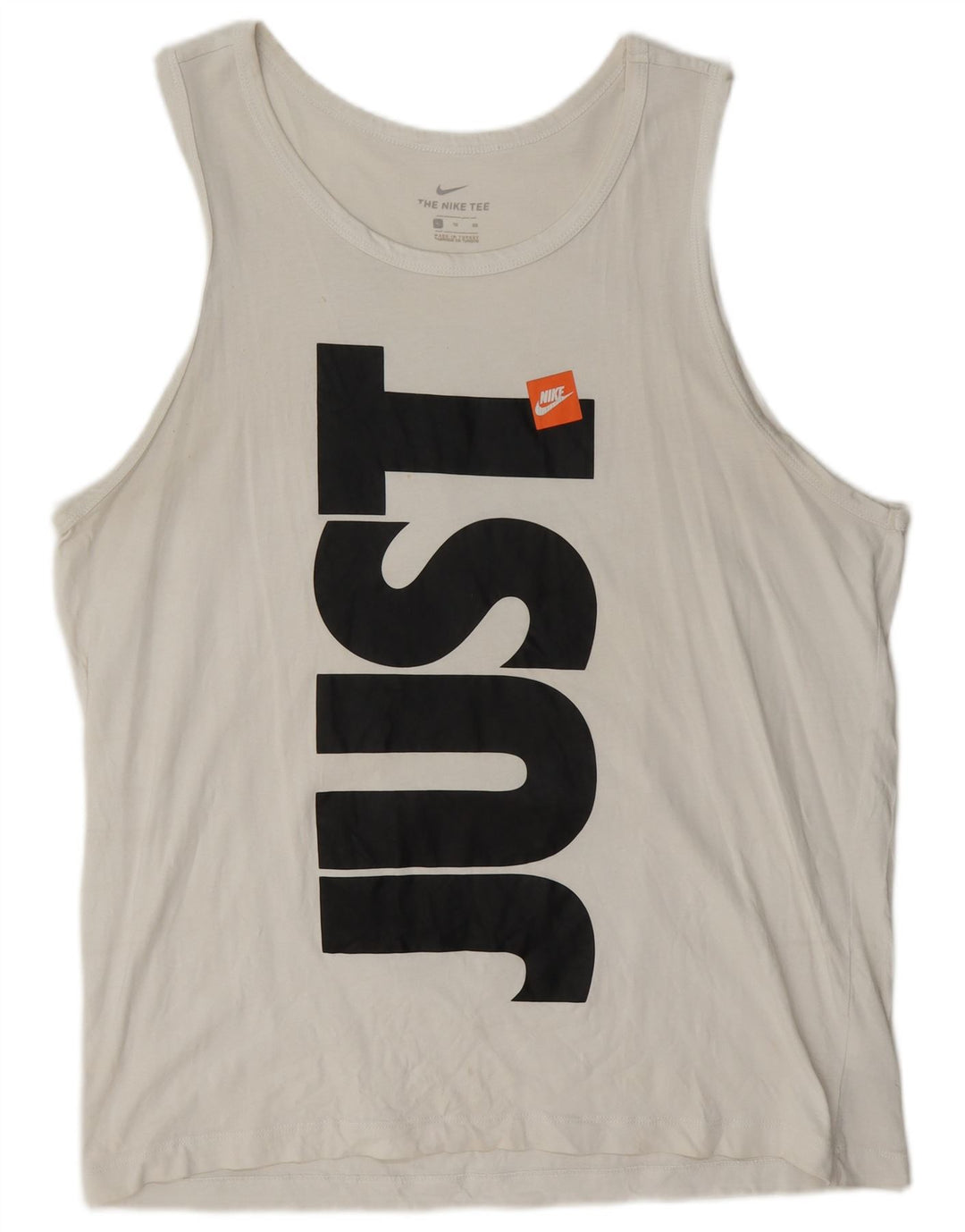 Nike Herren Grafik-Weste Top XL aus weißer Baumwolle